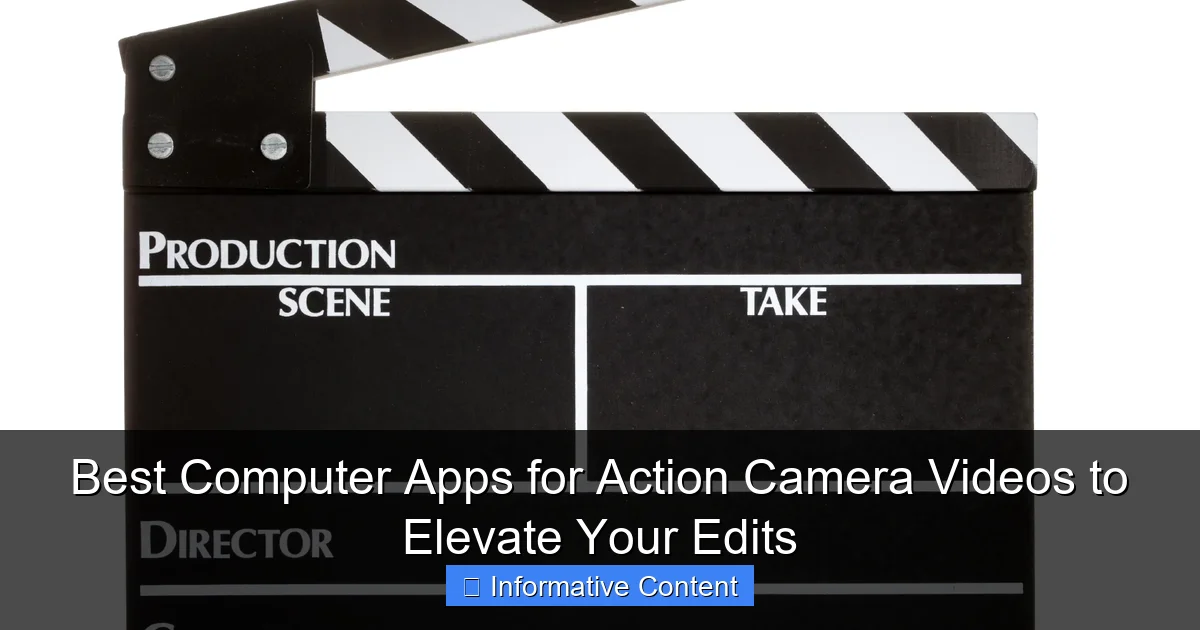 Best Computer Apps for Action Camera Videos to Elevate Your Edits
