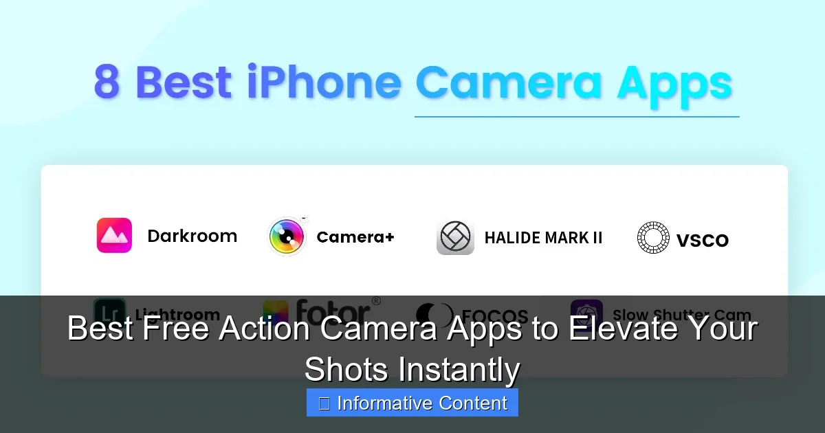 Best Free Action Camera Apps to Elevate Your Shots Instantly