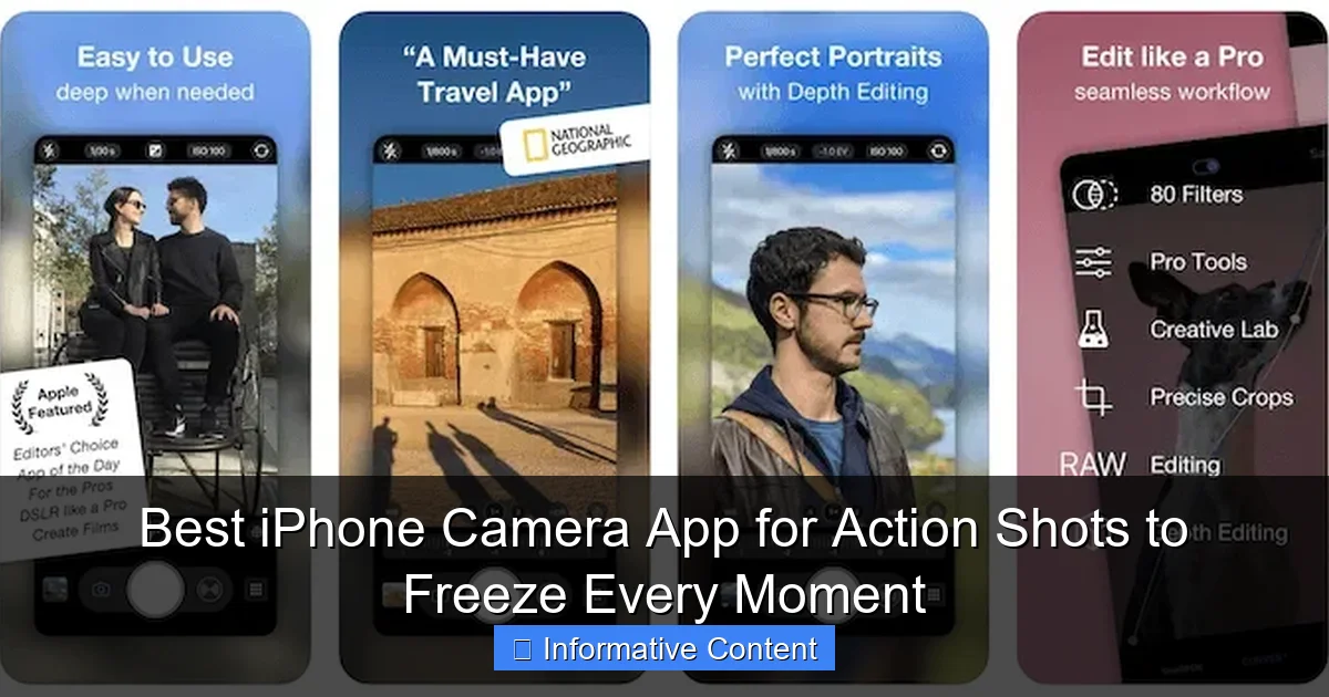 Best iPhone Camera App for Action Shots to Freeze Every Moment