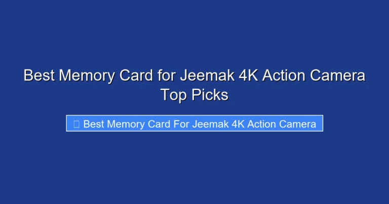 Best Memory Card for Jeemak 4K Action Camera Top Picks