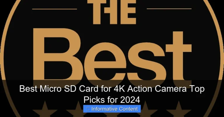 Best Micro SD Card for 4K Action Camera Top Picks for 2024