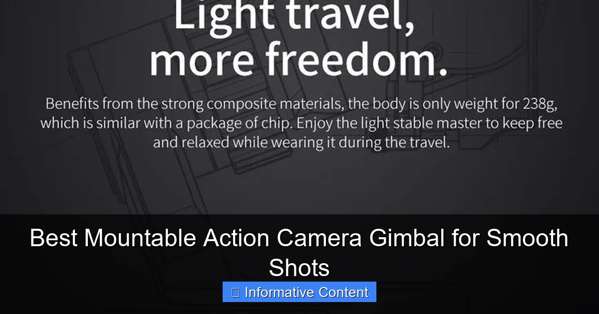 Best Mountable Action Camera Gimbal for Smooth Shots