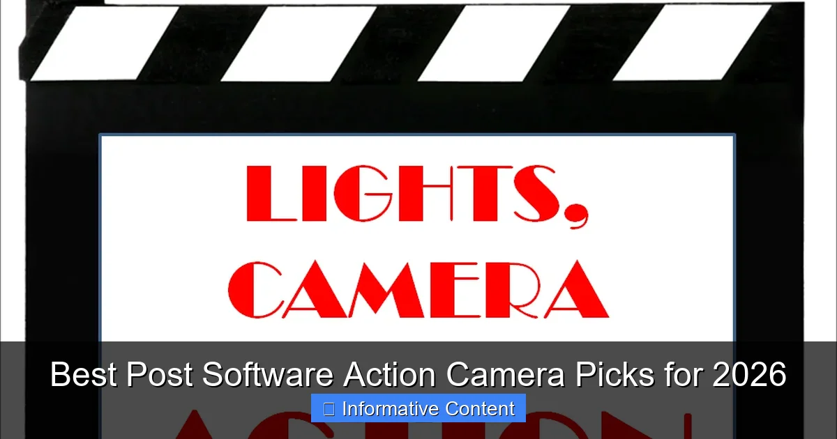 Best Post Software Action Camera Picks for 2026