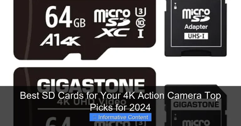 Best SD Cards for Your 4K Action Camera Top Picks for 2024