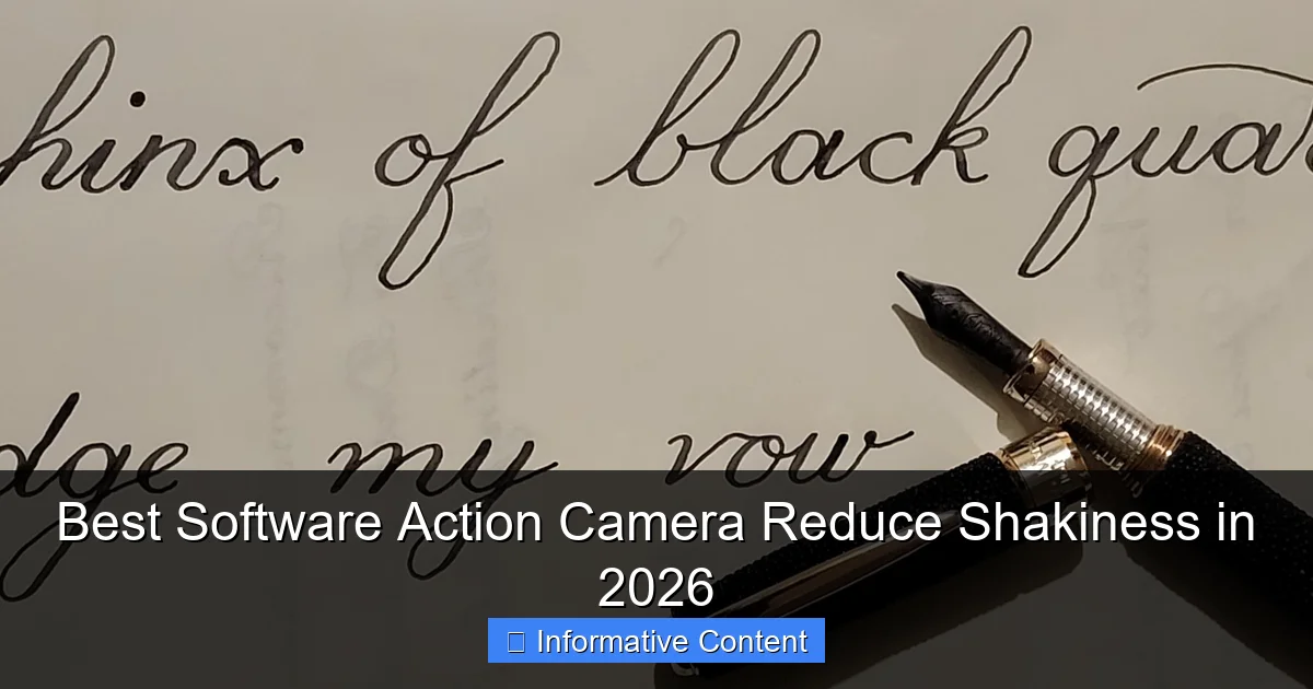 Best Software Action Camera Reduce Shakiness in 2026