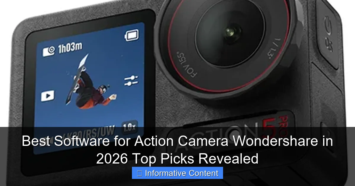 Best Software for Action Camera Wondershare in 2026 Top Picks Revealed