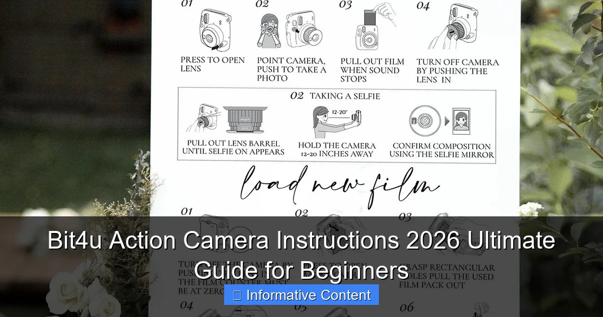 Bit4u Action Camera Instructions 2026 Ultimate Guide for Beginners