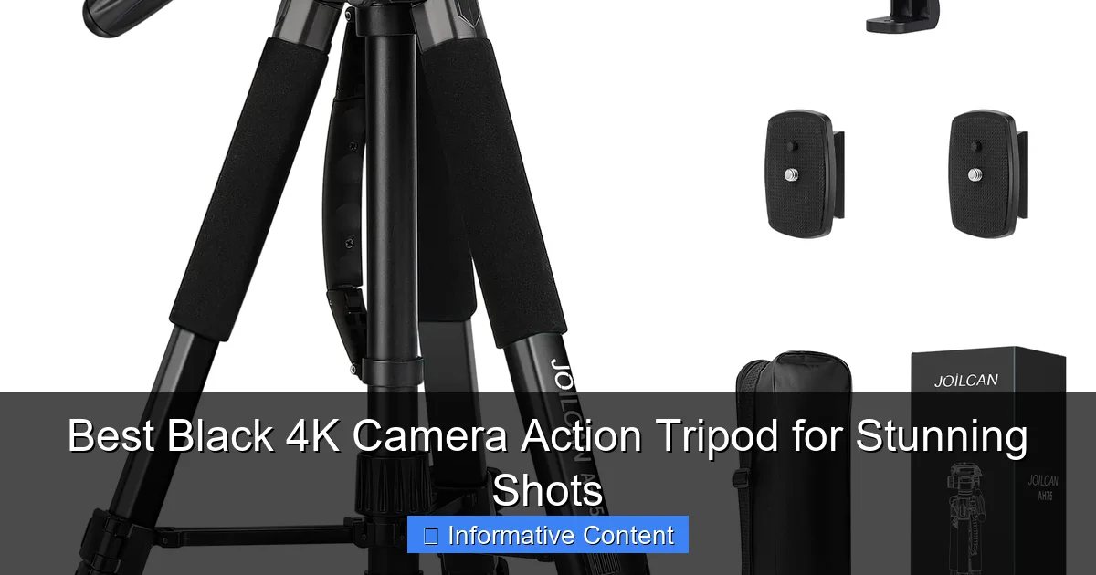 Best Black 4K Camera Action Tripod for Stunning Shots