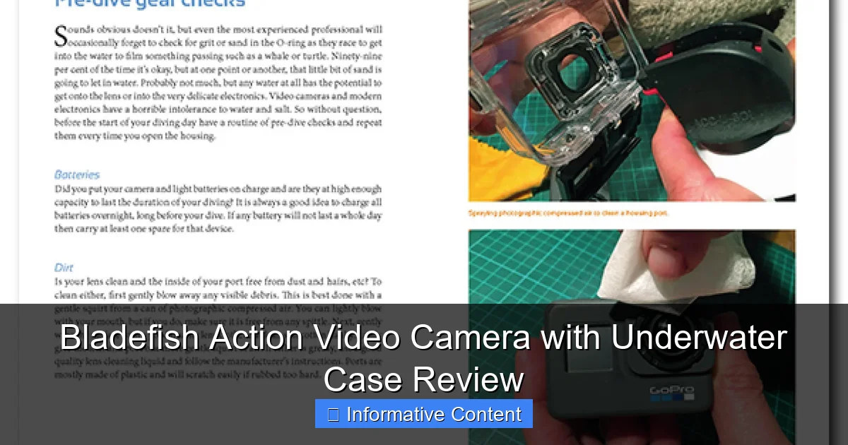 Bladefish Action Video Camera with Underwater Case Review