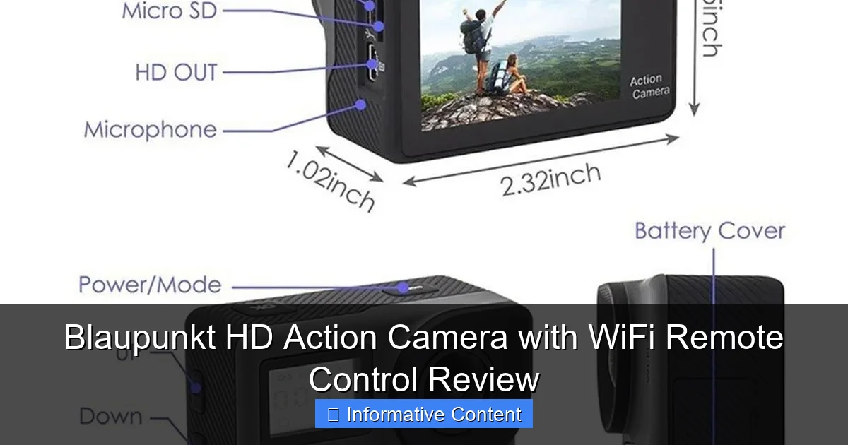 Blaupunkt HD Action Camera with WiFi Remote Control Review