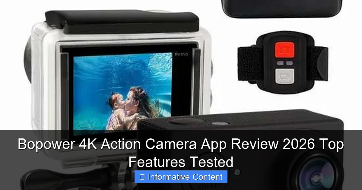 Bopower 4K Action Camera App Review 2026 Top Features Tested