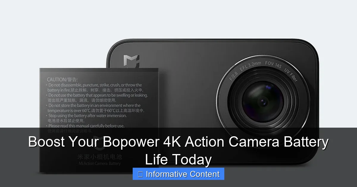 Boost Your Bopower 4K Action Camera Battery Life Today