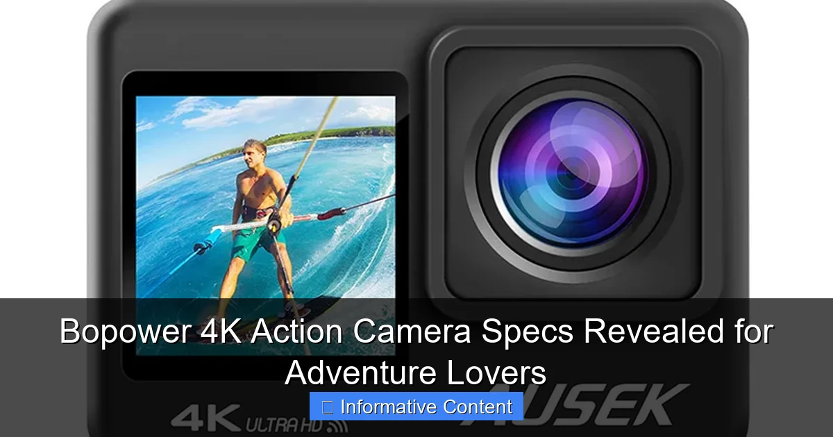 Bopower 4K Action Camera Specs Revealed for Adventure Lovers