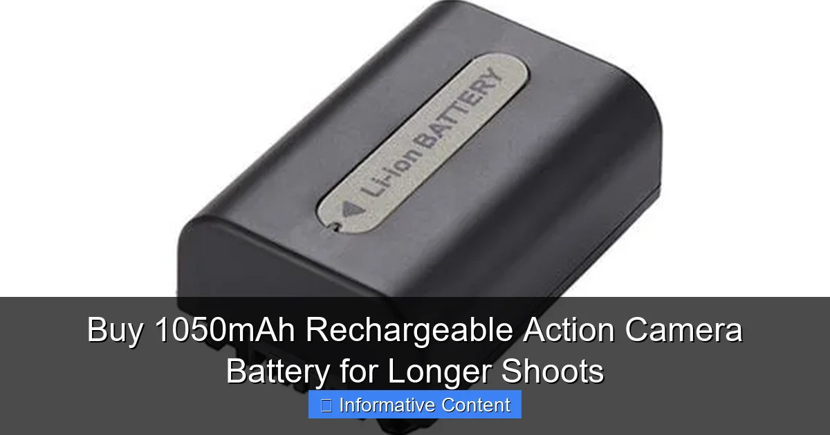 Buy 1050mAh Rechargeable Action Camera Battery for Longer Shoots
