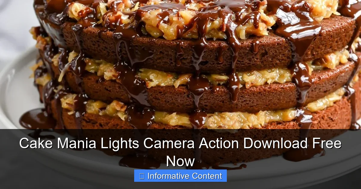 Cake Mania Lights Camera Action Download Free Now