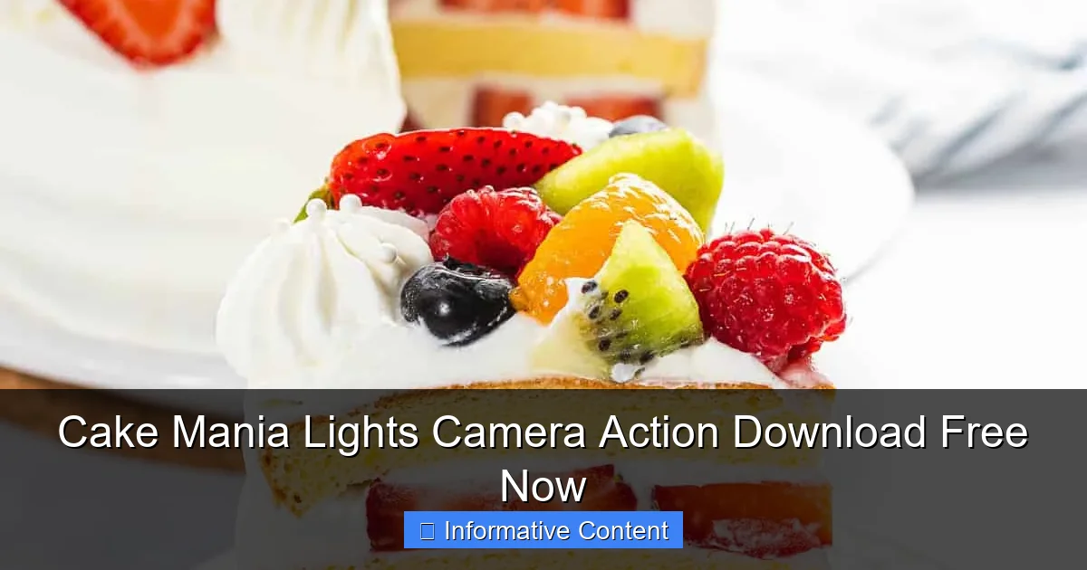 Cake Mania Lights Camera Action Download Free Now