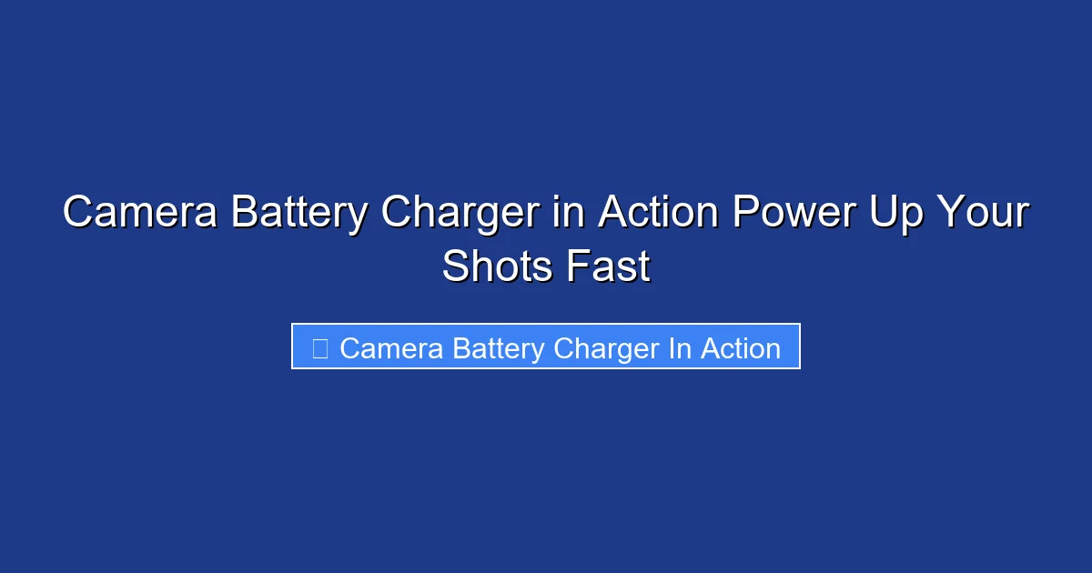 Camera Battery Charger in Action Power Up Your Shots Fast