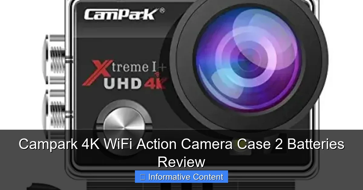 Campark 4K WiFi Action Camera Case 2 Batteries Review