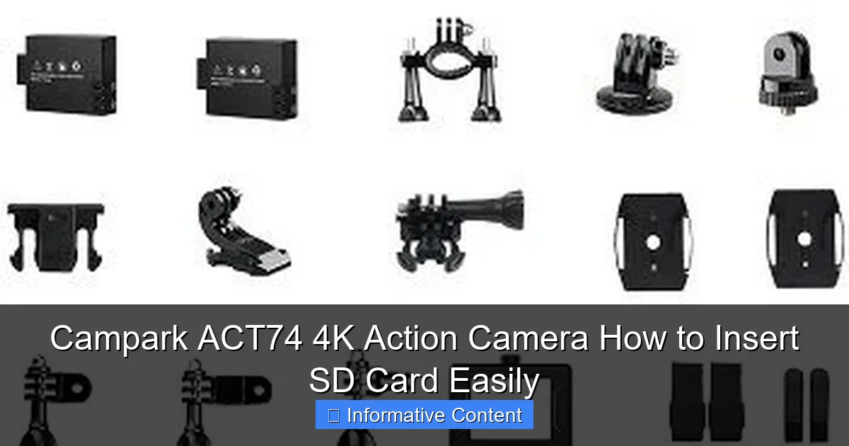 Campark ACT74 4K Action Camera How to Insert SD Card Easily