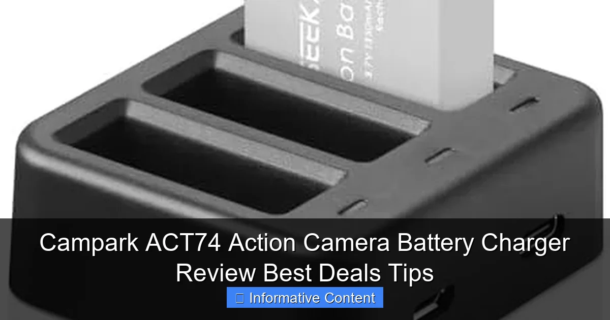 Campark ACT74 Action Camera Battery Charger Review Best Deals Tips