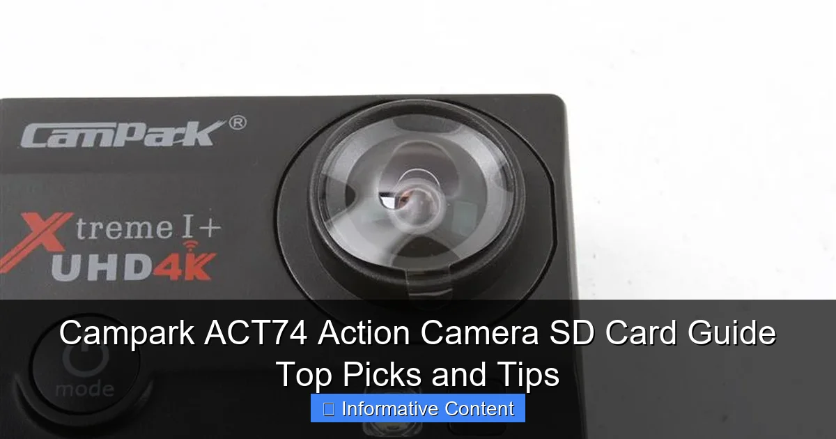 Campark ACT74 Action Camera SD Card Guide Top Picks and Tips