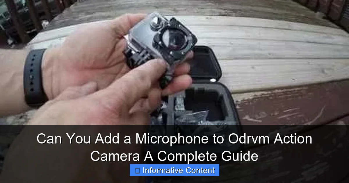Can You Add a Microphone to Odrvm Action Camera A Complete Guide