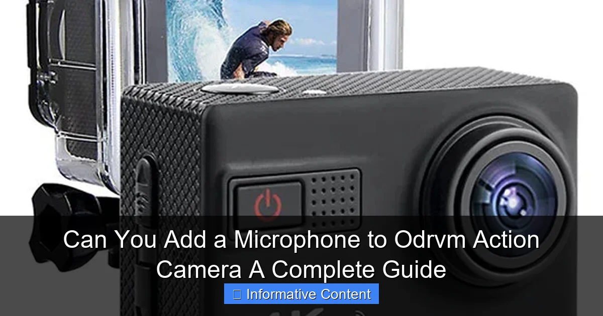 Can You Add a Microphone to Odrvm Action Camera A Complete Guide