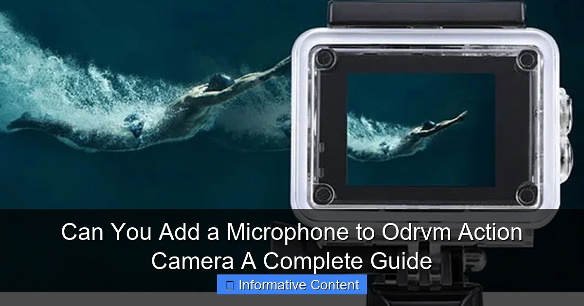 Can You Add a Microphone to Odrvm Action Camera A Complete Guide