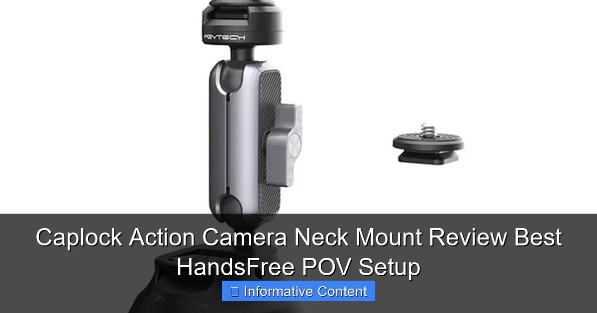 Caplock Action Camera Neck Mount Review Best HandsFree POV Setup