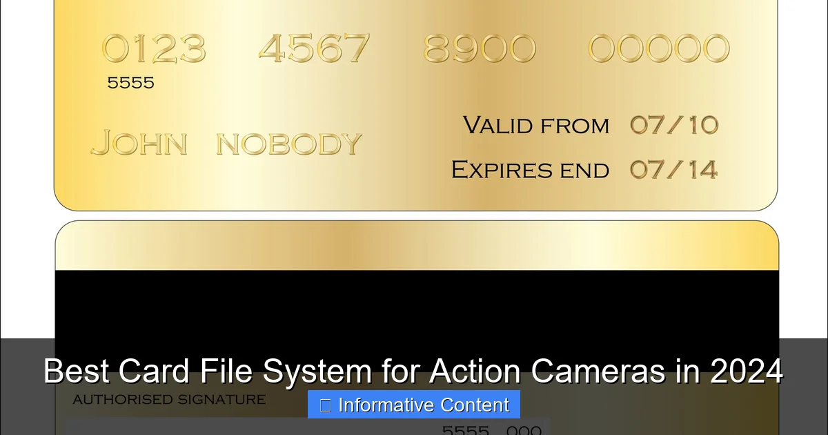 Best Card File System for Action Cameras in 2024