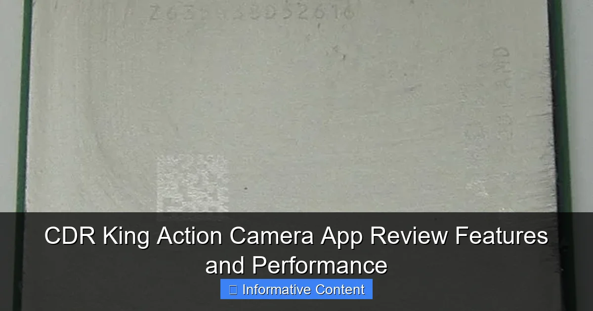 CDR King Action Camera App Review Features and Performance