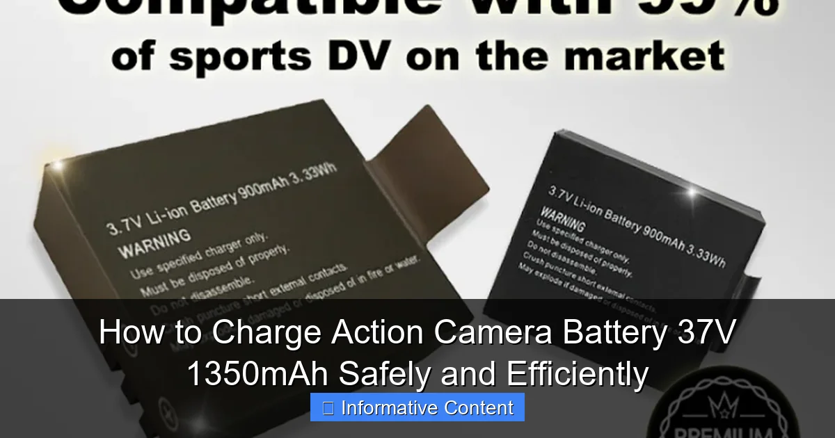 How to Charge Action Camera Battery 37V 1350mAh Safely and Efficiently