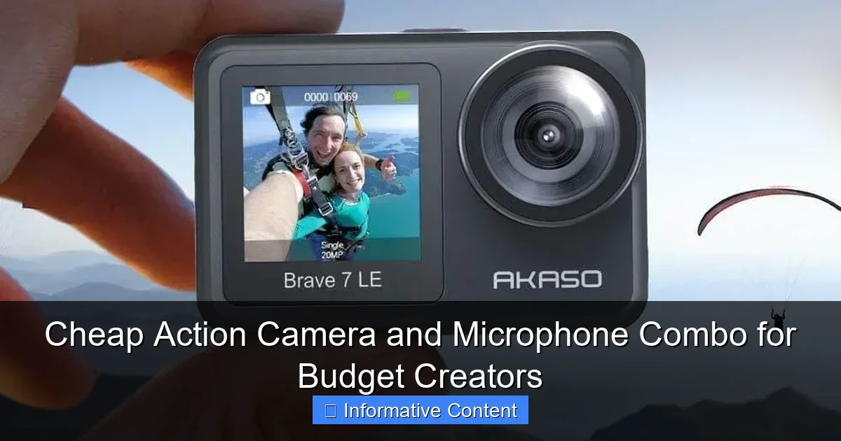 Cheap Action Camera and Microphone Combo for Budget Creators