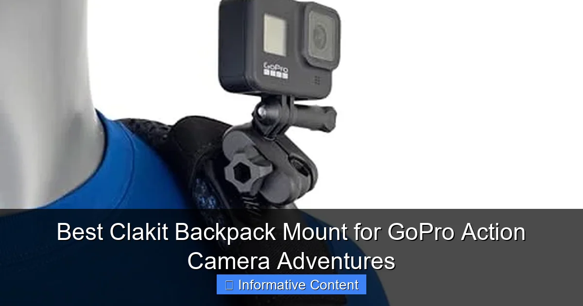 Best Clakit Backpack Mount for GoPro Action Camera Adventures