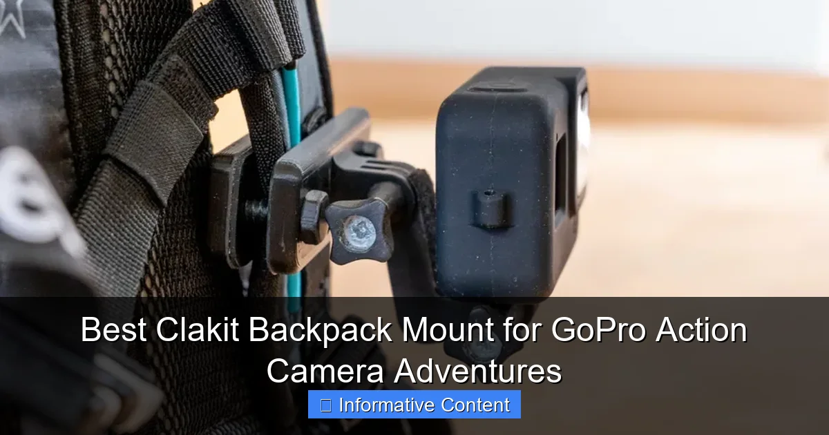 Best Clakit Backpack Mount for GoPro Action Camera Adventures