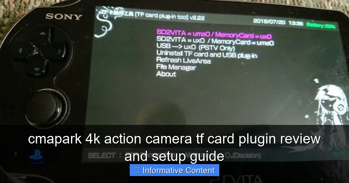 cmapark 4k action camera tf card plugin review and setup guide