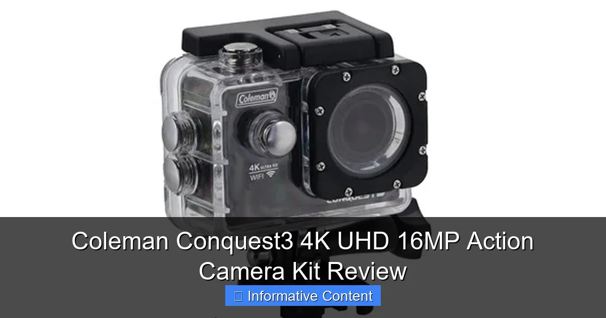 Coleman Conquest3 4K UHD 16MP Action Camera Kit Review