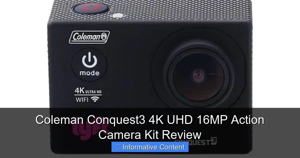 Coleman Conquest3 4K UHD 16MP Action Camera Kit Review