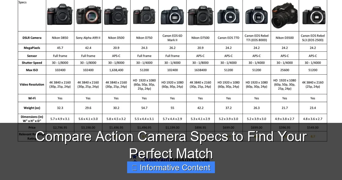 Compare Action Camera Specs to Find Your Perfect Match