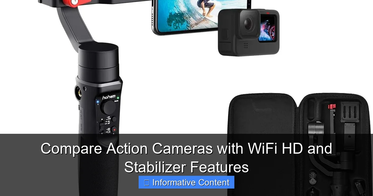 Compare Action Cameras with WiFi HD and Stabilizer Features