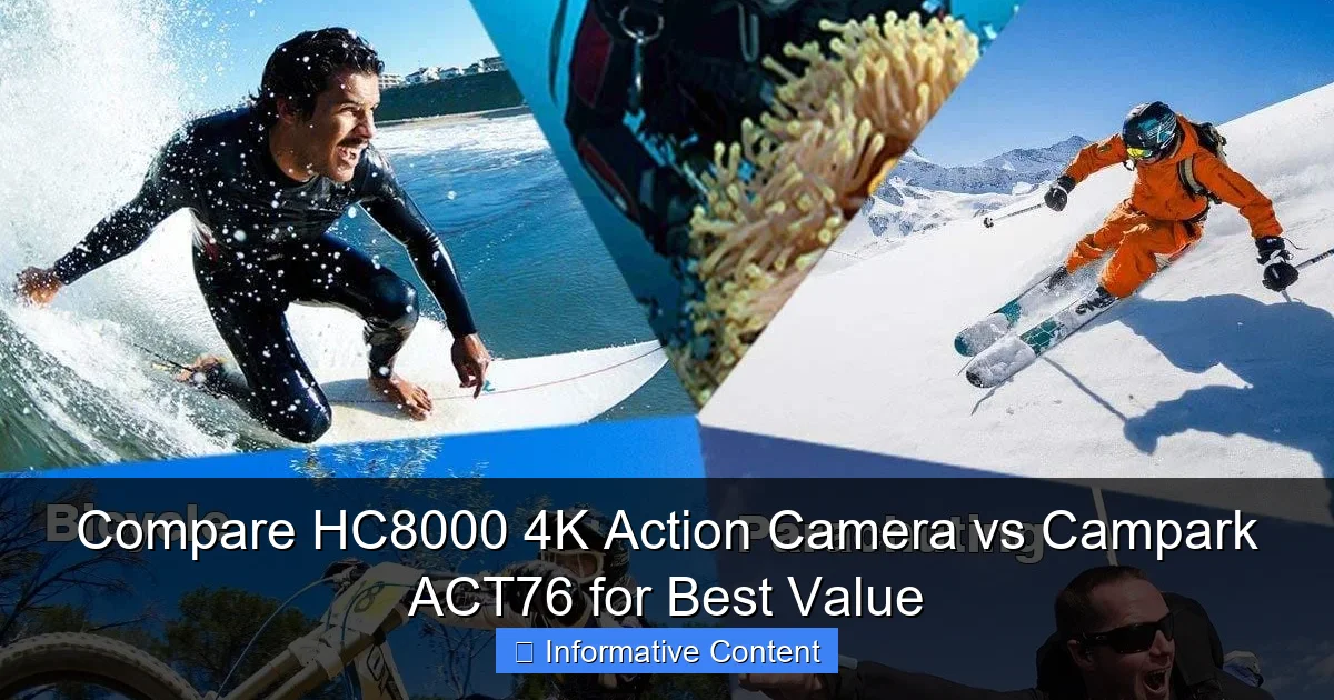 Compare HC8000 4K Action Camera vs Campark ACT76 for Best Value