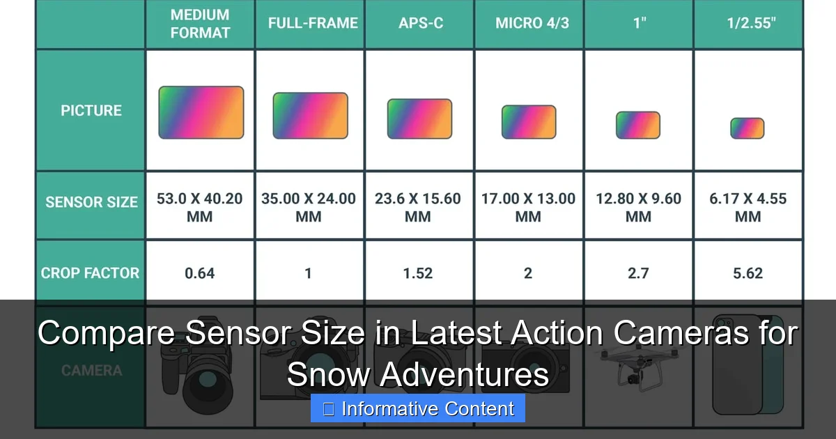 Compare Sensor Size in Latest Action Cameras for Snow Adventures