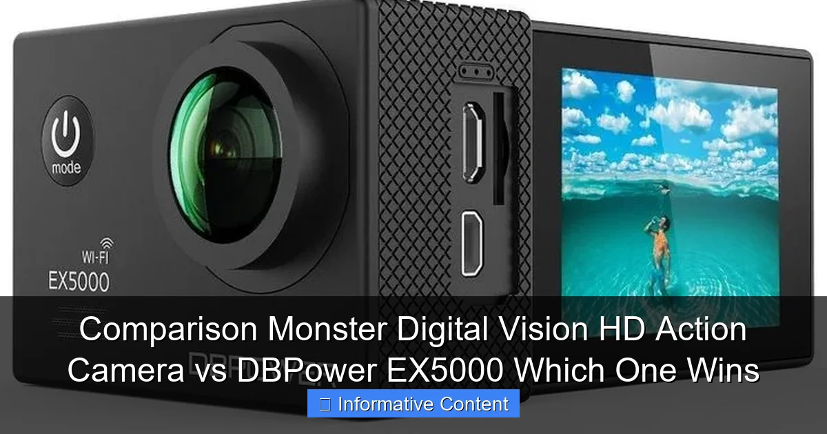 Comparison Monster Digital Vision HD Action Camera vs DBPower EX5000 Which One Wins