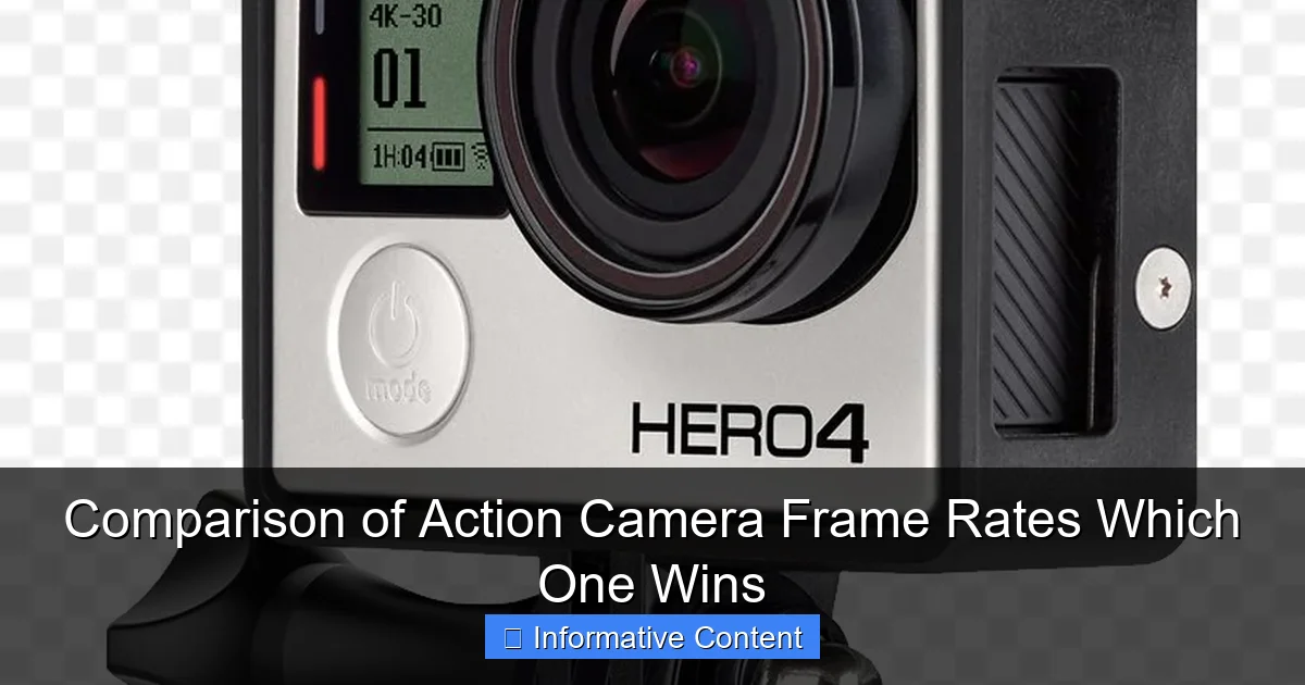 Comparison of Action Camera Frame Rates Which One Wins