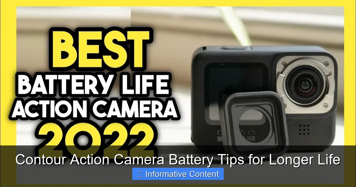 Contour Action Camera Battery Tips for Longer Life