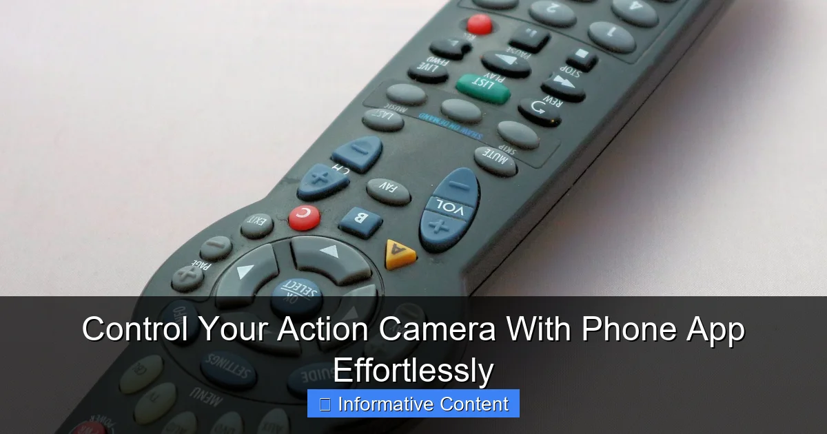 Control Your Action Camera With Phone App Effortlessly