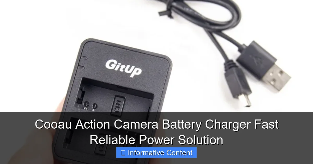 Cooau Action Camera Battery Charger Fast Reliable Power Solution