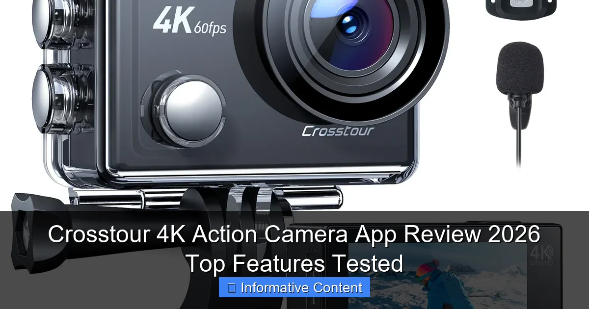 Crosstour 4K Action Camera App Review 2026 Top Features Tested
