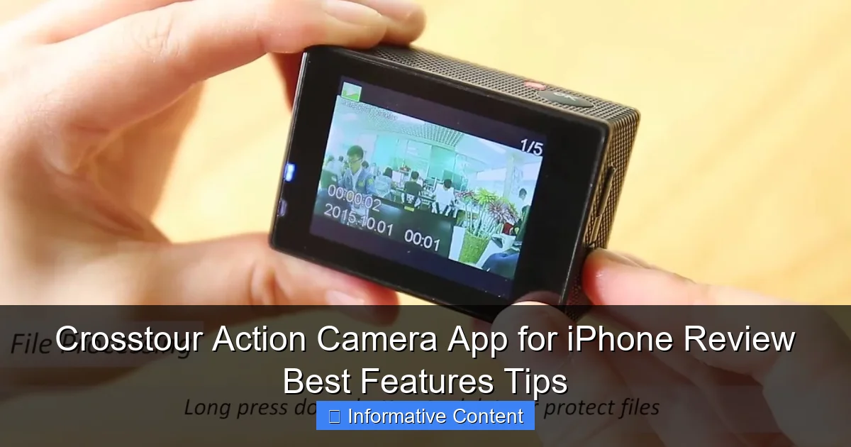 Crosstour Action Camera App for iPhone Review Best Features Tips
