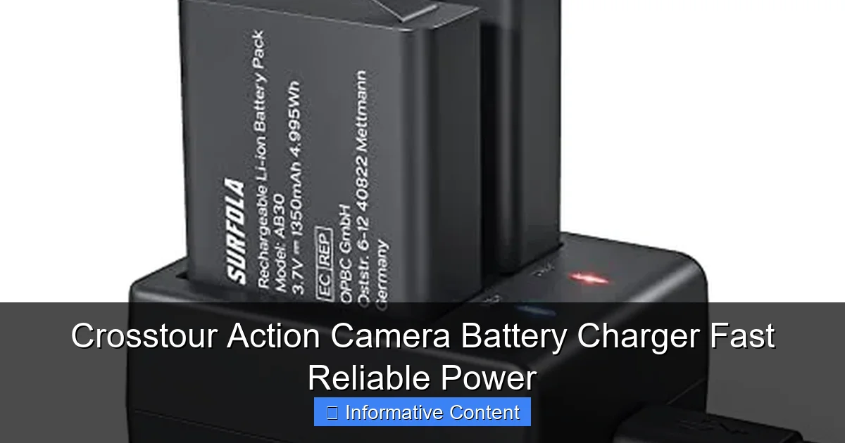 Crosstour Action Camera Battery Charger Fast Reliable Power